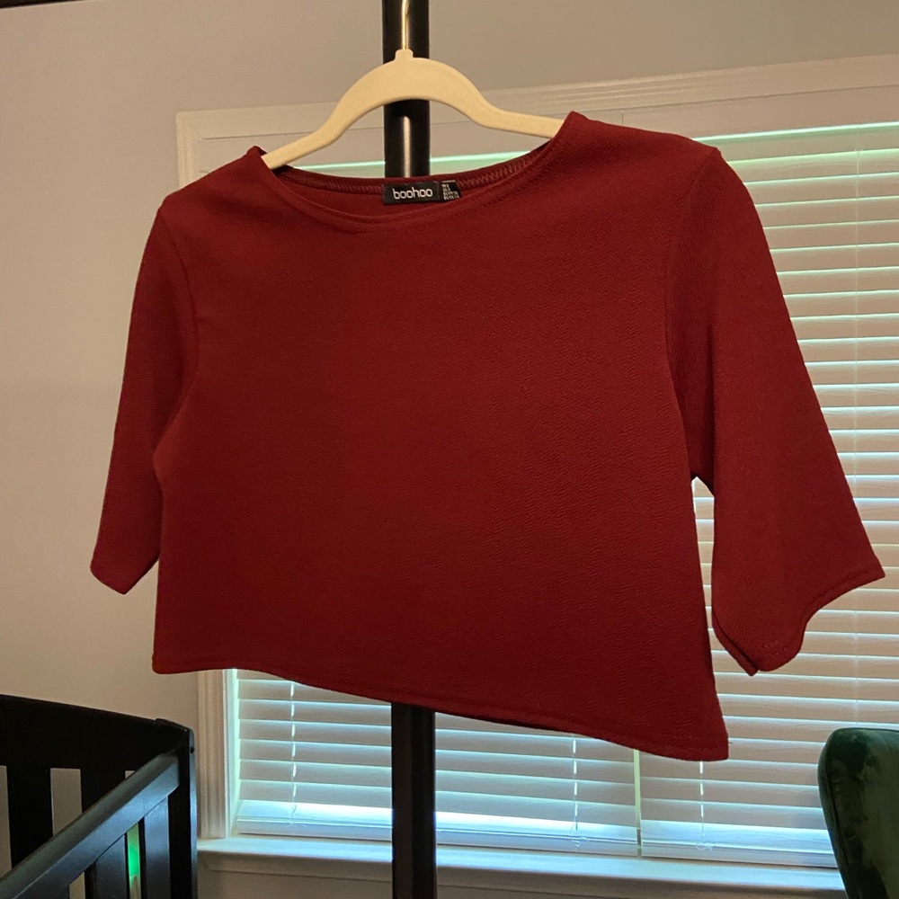 Red crop top